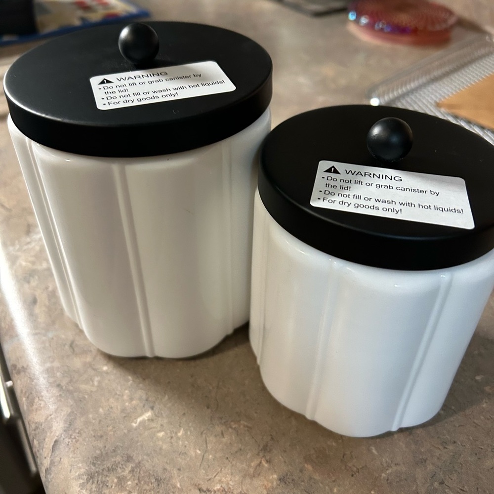 White and Black Canisters